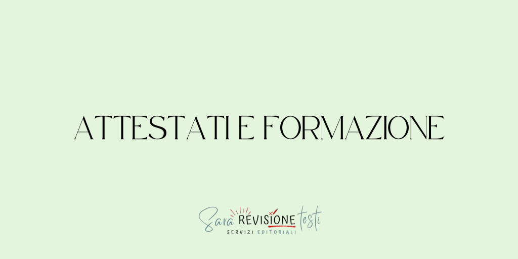 attestati e formazione